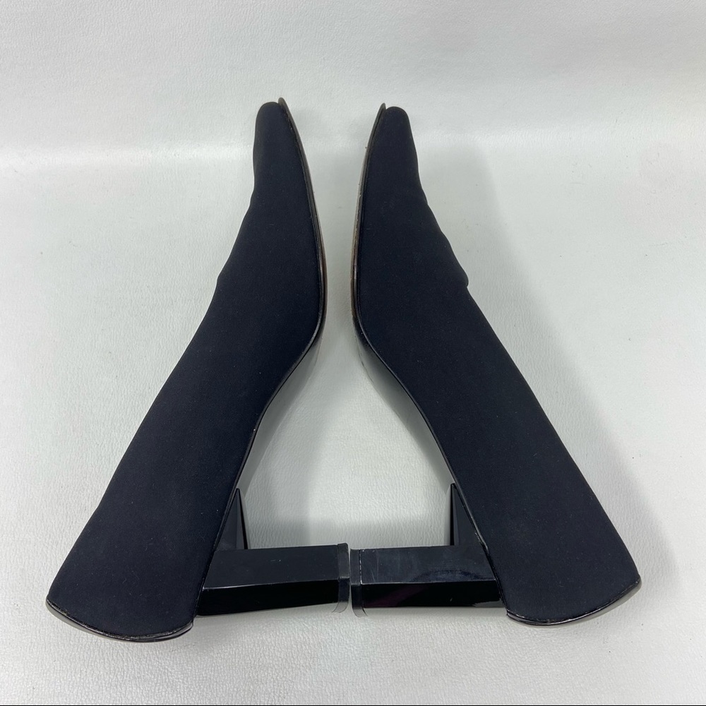 Stuart Weitzman Pumps Black Fabric, Block Heel, W… - image 10